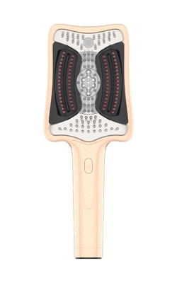 Fitdash Electric Vibrating 650nm Red Light 850nm NIR Therapy EMS Scalp Massage Hair Brush Oil Applicator