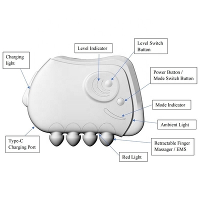 3 in 1 EMS Tens Red Light Face Massager with Light Vibration and Gua Sha Scraping Massage