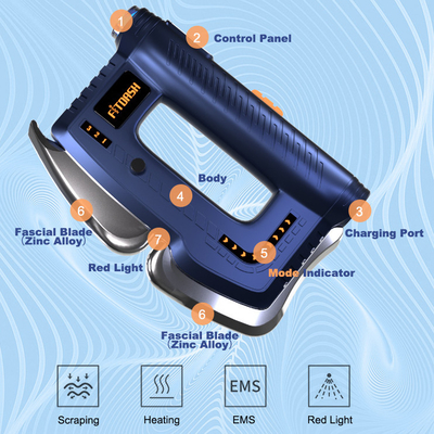 ABS Zinc Alloy Fitdash NMES Smart Multifunctional Fascia Knife for Deep Muscle Massage