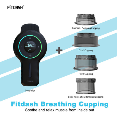 Fitdash Vacuum Cupping Massager Button Control Method Suction Strength -10kPa--60kPa