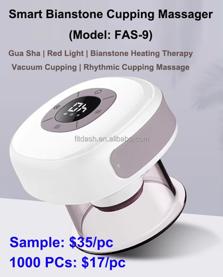 ABS Fitdash Heated Gua Sha Scraping Massage Cupping Therapy Set with Red Light Therapy