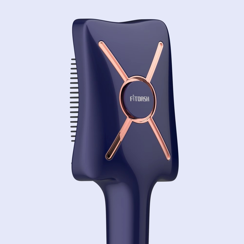 Fitdash Electric Vibrating 650nm Red Light 850nm NIR Therapy EMS Scalp Massage Hair Brush Oil Applicator