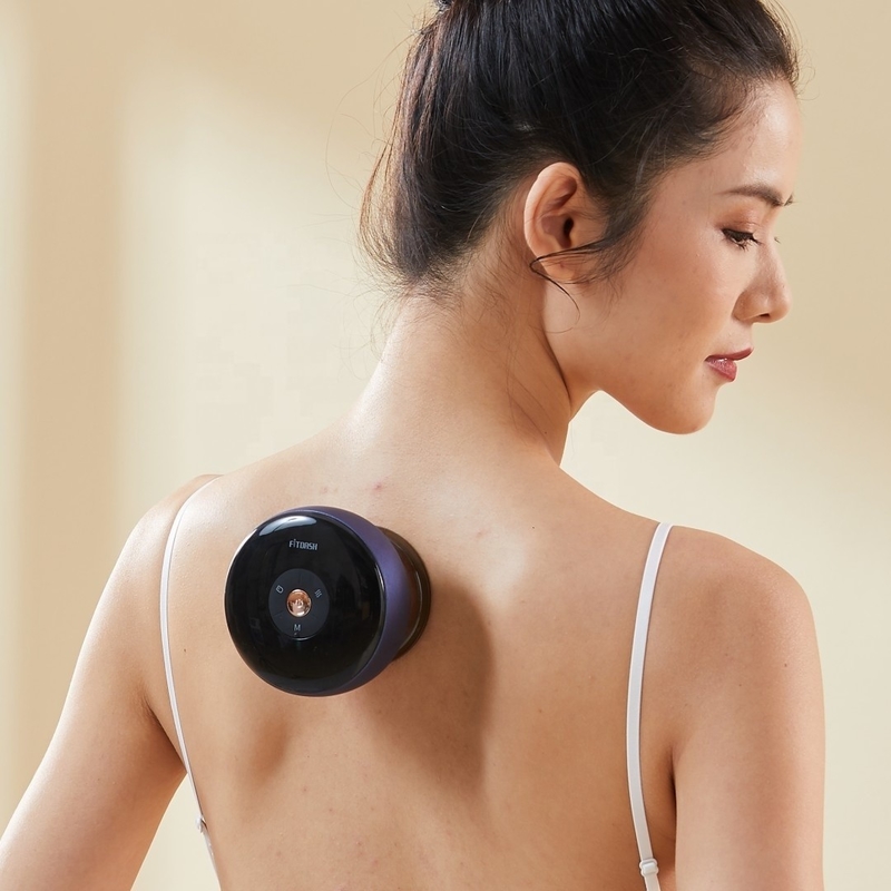 Type-C Electric Cupping Massager with 60-0kPa Suction Strength and Red Light Therapy
