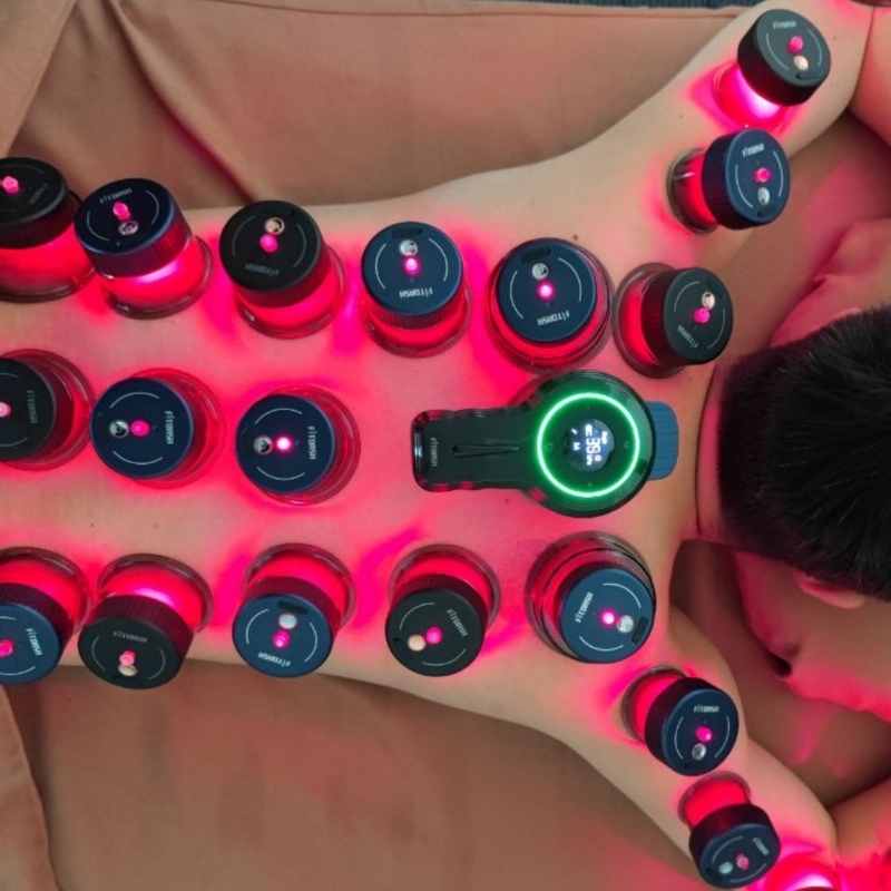 Powerful Fitdash Vacuum Cupping Therapy Machine 650nm Red Light for Body Pain Relief