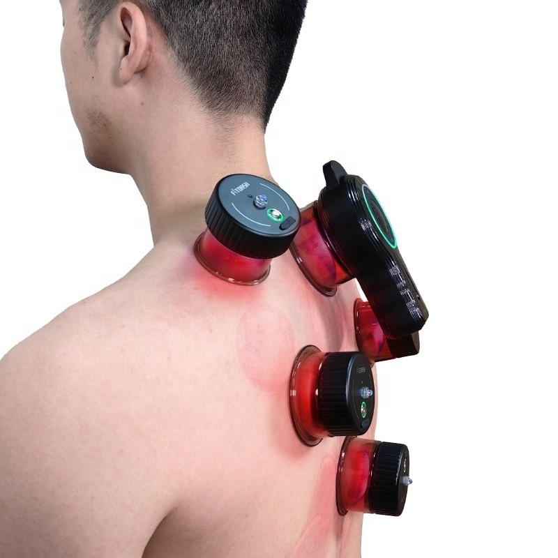 ABS PC Electric Cupping Therapy Set 5 Gears Vacuum Cupping Machine Button Control Method